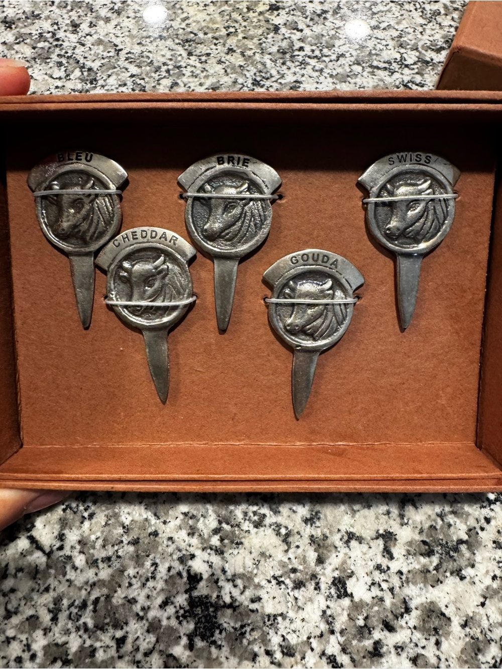 Silver Metal Pins Set for cheese - Picture 2 of 2